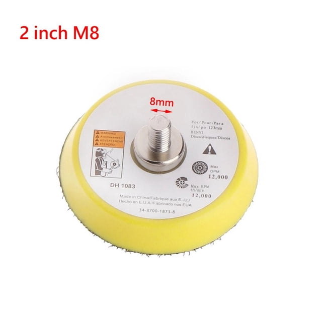 2/3/5 inch Polishing Sanding Disc Backing Pad Hook And Loop For Pneumatic Sander