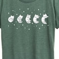 thumbnail image 3 of Instant Message - Cat Moon Phases - Women's Short Sleeve Graphic T-Shirt, 3 of 6