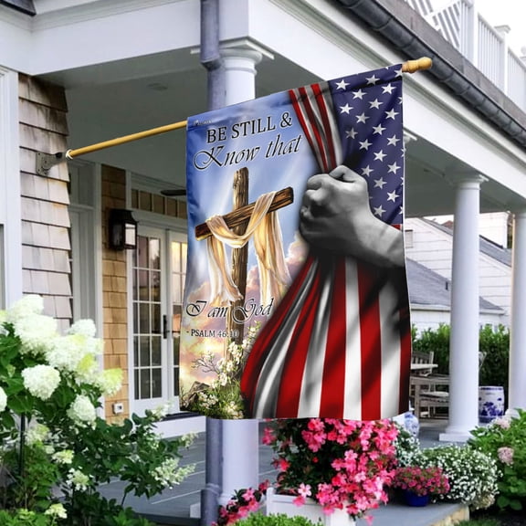 FLAGWIX American House Flag (29.5" x 39.5")-Be Still & Know That I Am God Flag - Polyester Indoor Outdoor Flags