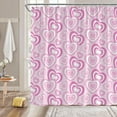 thumbnail image 6 of Valentine''s Day RV Shower Curtain Small Stall,Pink Heart Love Couple Sweet Romantic Bathroom Decor Curtain with Hooks,, 6 of 6