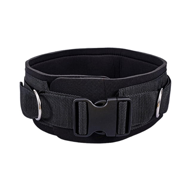 Almencla Waist Belt Adjustable with Rings Fitness Belt for Home Gym Strength Training