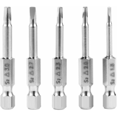 thumbnail image 2 of Hex Queue Magnétique Triangle Tête Tournevis Embouts Ensemble S2 Acier 5pcs 50mm 6.35mm, 2 of 3