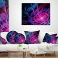 thumbnail image 4 of Designart Fractal Purple Rose Flower - Floral Throw Pillow - 18x18, 4 of 5