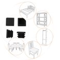thumbnail image 3 of Unique Bargains 12 Pcs Plastic Square 22mm Chair Foot Cover Table Furniture Leg Protector, 3 of 7