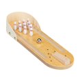 thumbnail image 1 of Mini juego de bolos de mesa de madera para escritorio, juego con 10 bolos, juego de estrategia para adultos y niños, 1 of 4