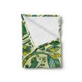 thumbnail image 2 of Botanic Soft Flannel Fleece Throw Blanket, Tree and Leaves Flowers Forest Squirrel Love the Earth Environment Calligraphy, Cozy Plush for Indoor and Outdoor Use, 50" x 60", Jade Green, by Ambesonne, 2 of 5