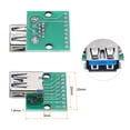 thumbnail image 2 of 5 Pcs USB 3.0 Female Connector to DIP Adapter Breakout Module Breakout PCB Board with Bent Pin, 2 of 4