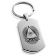 thumbnail image 1 of Stainless Steel All Seeing Eye New World Order Engraved Dog Tag Keychain Keyring, 1 of 1