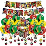 Soccer Birthday Decorations, Soccer Party Supplies Include Happy Birthday Banner, Cake Topper and Cupcake Toppers, Balloons for Kids Party Decor$$Home Decor, Kitchen, & Other