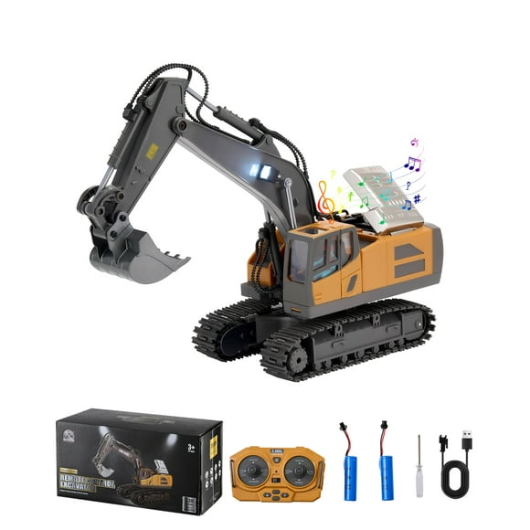 VEVOR Remote Control Excavator Toy 11 Channel 1:20 Scale RC Excavator Digger for Kids
