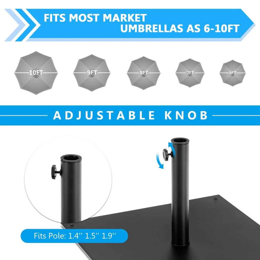 Aimee Lii 40 lbs Square Umbrella Base Stand with for Backyard Patio, Outdoor Umbrella Stand Aimee Lii 40 lbs Square Umbrella Base Stand with for Backyard Patio, Outdoor Umbrella Stand