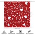 thumbnail image 6 of Valentines Day Shower Curtain Waterproof Shower Curtain for Bathroom Love Xmas Farmhouse Holiday Bathroom Decor 72x72 Inches,Weighted Hem with 12 Hooks Home Bathtub Decoration, 6 of 6