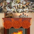 thumbnail image 4 of Fall Thanksgiving Decorations Mantle Scarf for Fireplace 20 x 60 Inch Orange Lace Pumpkin Maples Leaves Fireplace Mantle Scarves Cover Fall Decorations f, 4 of 6