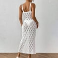 thumbnail image 6 of Taqqpue Swimsuit Coverup for Women Bathing Suit Crochet Beach Tank Dress Hollow Out Slit Bikini Cover Up Sleeveless Dresses, 6 of 7