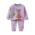 thumbnail image 4 of Hrsba Boys Cotton Outfit set Kids Print Long Sleeve Crew Neck Top and Long Pants Home Fall Outfit Set, 4 of 5