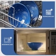 thumbnail image 5 of 8 Inch Ceramic Ramen Bowl Set of 2 Pho Bowls 40oz  Noodle Udon Soup Bowls with Spoons and Chopsticks ( Blue), 5 of 6