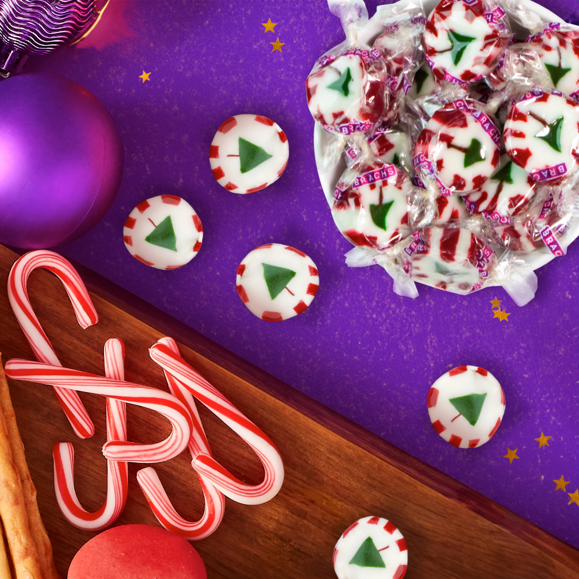 (2 pack) Brach's Peppermint Christmas Nougats, Individually Wrapped Mixed Flavor, Christmas Candy, 11 oz
