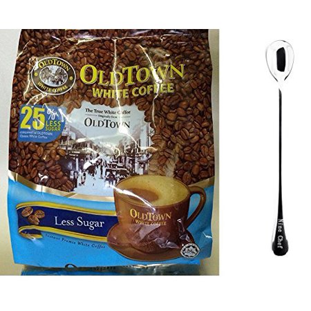 NineChef Bundle - Old Town White Coffee (3 IN 1 Less Sugar 1 Bag)+ 1 NineChef Coffee Spoon