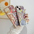 thumbnail image 4 of Case for iPhone 15 Case 3D Flower Retro Floral Clear Soft TPU Stylish Cute Colorful Shockproof Women Girls Protective Case for iPhone 15,Pink, 4 of 17