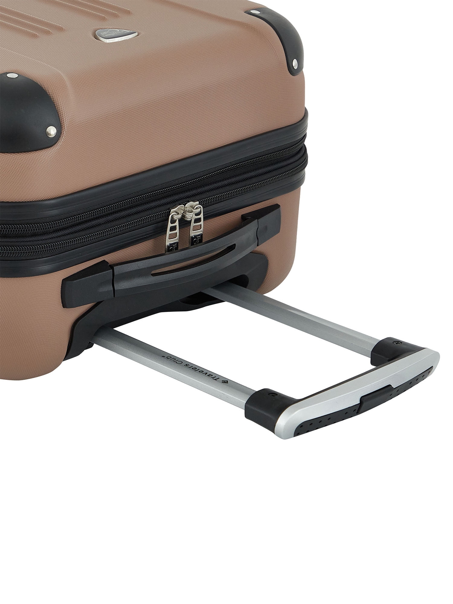 Travelers Club 20" Expandable Rolling Hard Side Carry-on Luggage, Mocha Brown