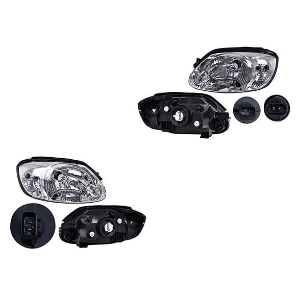 Par de Faros DEPO Verna 2004 A 2006 Dodge C/Cto blanco P/Halog