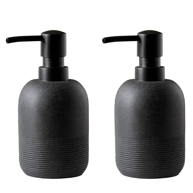 2X Dispensador de LíQuido para Lavado de Manos, Dispensador de JabóN para Encimera de BañO, Dispensador de JabóN para Lavavajillas para Cocina (Negro)