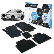 CLIM ART All-Weather Car Floor Mats Compatible with Nissan Rogue 2014-2020, Custom-Fit Heavy-Duty Floor Liners for Cars & SUVs, Car Accessories for Men & Women, Black - FL011314017