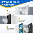 thumbnail image 4 of 50pcs Adhesive Metal Plate for Phone Magnet (2.6 Inch) - Rectangular Iron Stickers Universal Plates Sheets for Magnetic Car Mount Holders/Phone Case/Wall, 4 of 7