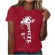 thumbnail image 2 of Xuyuer Women Plus Size T Shirts Short Sleeve Round Neck Casual Graphic Tee Tops, 2 of 6