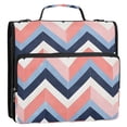 thumbnail image 5 of FORMRS Zipper Binder with Shoulder Strap 2-inch Ring 500 Sheet Capacity File Bag, White Geometric, 5 of 5