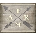 thumbnail image 2 of LightBoxJournal 30x26 Gold Ornate Wood Framed with Double Matting Museum Art Print Titled - Vintage Farm Sign - Farm, 2 of 4