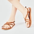 thumbnail image 5 of Ataiwee Women's Flat Slide Sandals - Fashion Casual Braided Toe Ring Cute Summer Shoes., 5 of 6