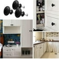 thumbnail image 4 of 20 Pièces Noir Mat Tiroir de Porte Poignée, Poignées de Tiroir, Boutons de Tiroir, Poignées de Meubles, 27mm Bouton de Meubles, Unique Trou Rond Boutons de Tiroir, pour Placard Armoire Cuisine, 4 of 5