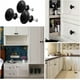 thumbnail image 4 of 20 tiradores para cajones, pomos para muebles, pomos para muebles de 27 mm, pomos redondos de un solo orificio para armarios y cocinas, color negro mate, 4 of 5