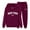 Z1 Wine, variant on WEIYLL Outfits for Women Sets Unisex Hoodie Sweatpants Long Sleeve Brown Fall Outfit Suit ,size XXL
