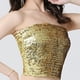thumbnail image 5 of Tops cortos con lentejuelas brillantes para mujer, tops de tubo metalizados, top tipo corsé de sirena con purpurina sin tirantes para fiestas, clubes, Navidad, 30 x 30 cm, 5 of 8