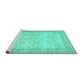 thumbnail image 2 of Ahgly Company Machine Washable Indoor Rectangle Abstract Turquoise Blue Contemporary Area Rugs, 6' x 9', 2 of 4