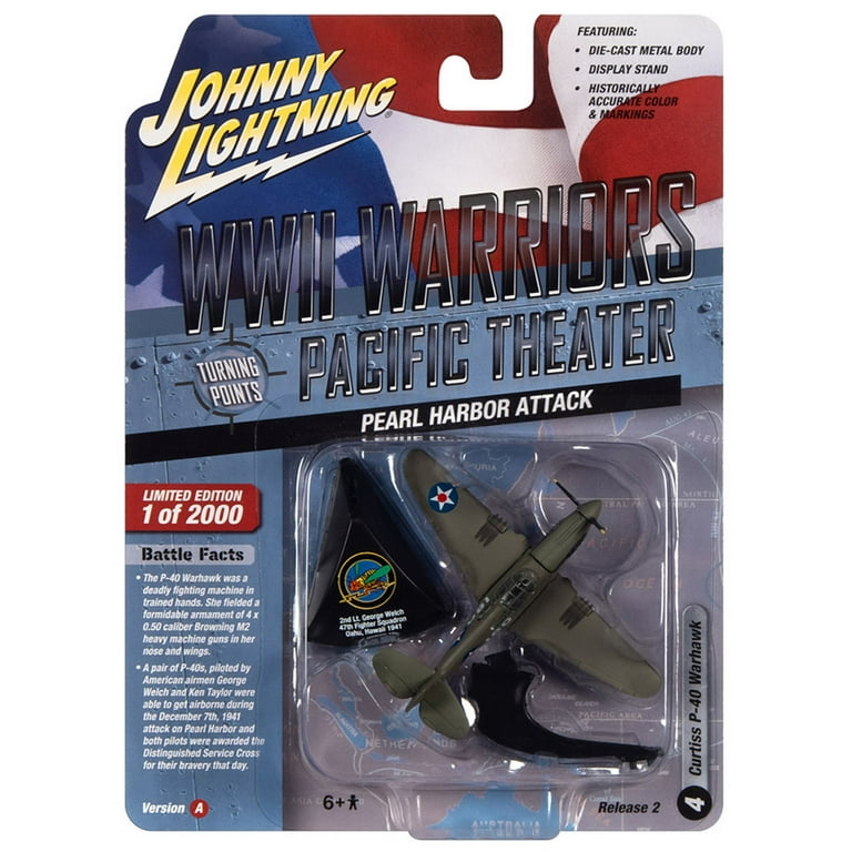 Curtiss P-40 Warhawk Plane Pearl Harbor Attack, Green Curtiss P-40 Warhawk Plane Pearl Harbor Attack, Green