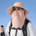 thumbnail image 6 of Qaailabf Women's Foldable Sun Protection Hat with Face Shield and Ponytail Opening - Wide Brim Fisherman Style Beach Hat with Removable Neck Cover - UPF 50+ Breathable Mesh - 55-60cm Adjustable, 6 of 7