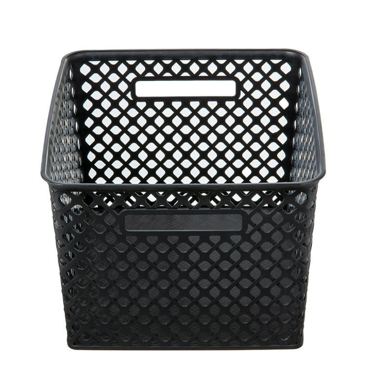 Mainstays 4-Piece Decorative Storage Basket, Black