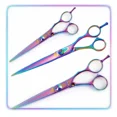 thumbnail image 3 of Dog Grooming Shears Opalescent Rainbow Straight Curved Thinning or Set of 3 or 5 (6.5 inch Straight), 3 of 10