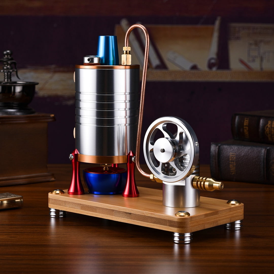 ENGINEKIT K006 Miniature Vertical Boiler Steam Startable DIY Engine Model Kit for Recearch Education