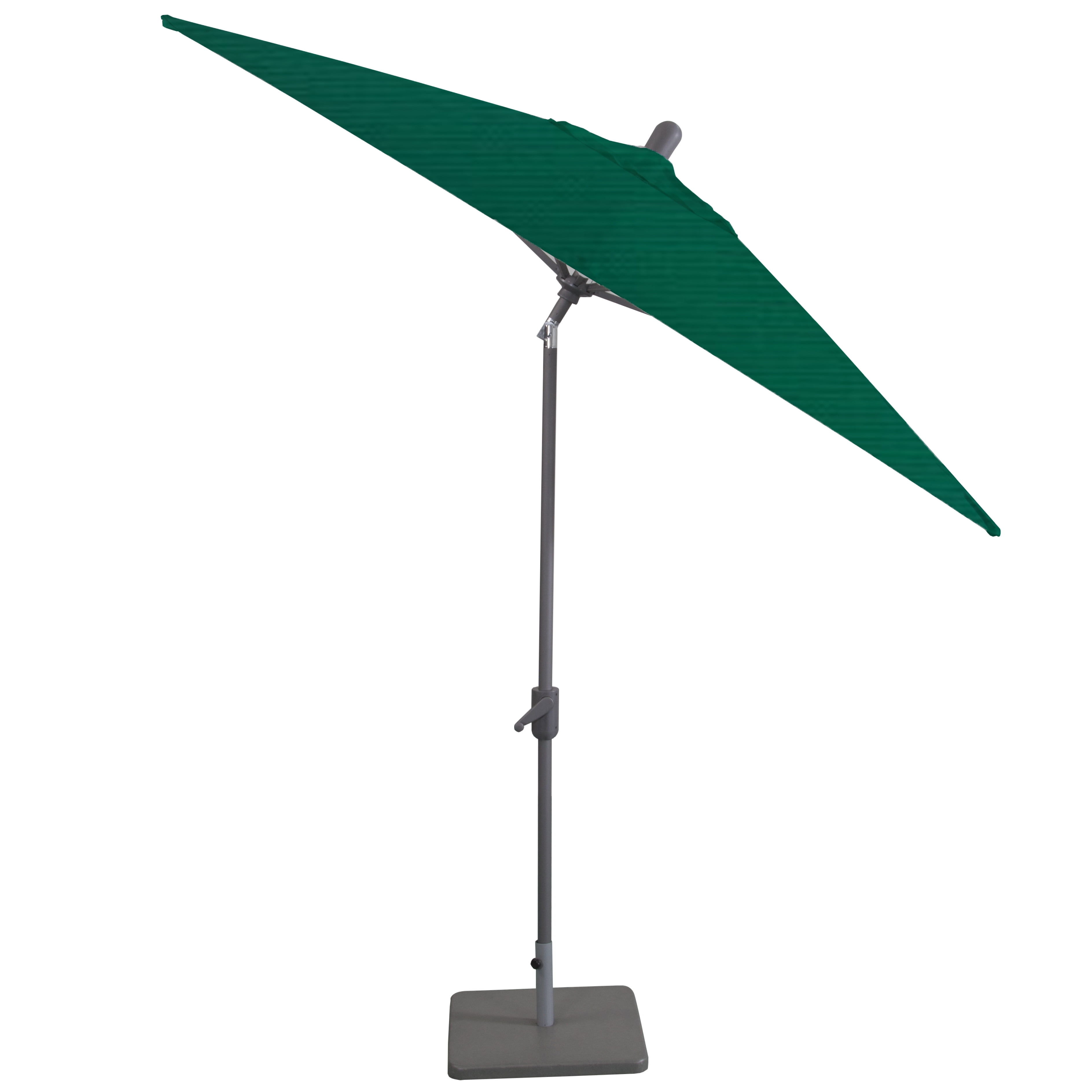 Amauri Outdoor Living - Laguna Cove 10' x 6.5' Rect Auto TiltMarket Umbrella, Starring Grey Frame, Sunbrella Forest Green Shade