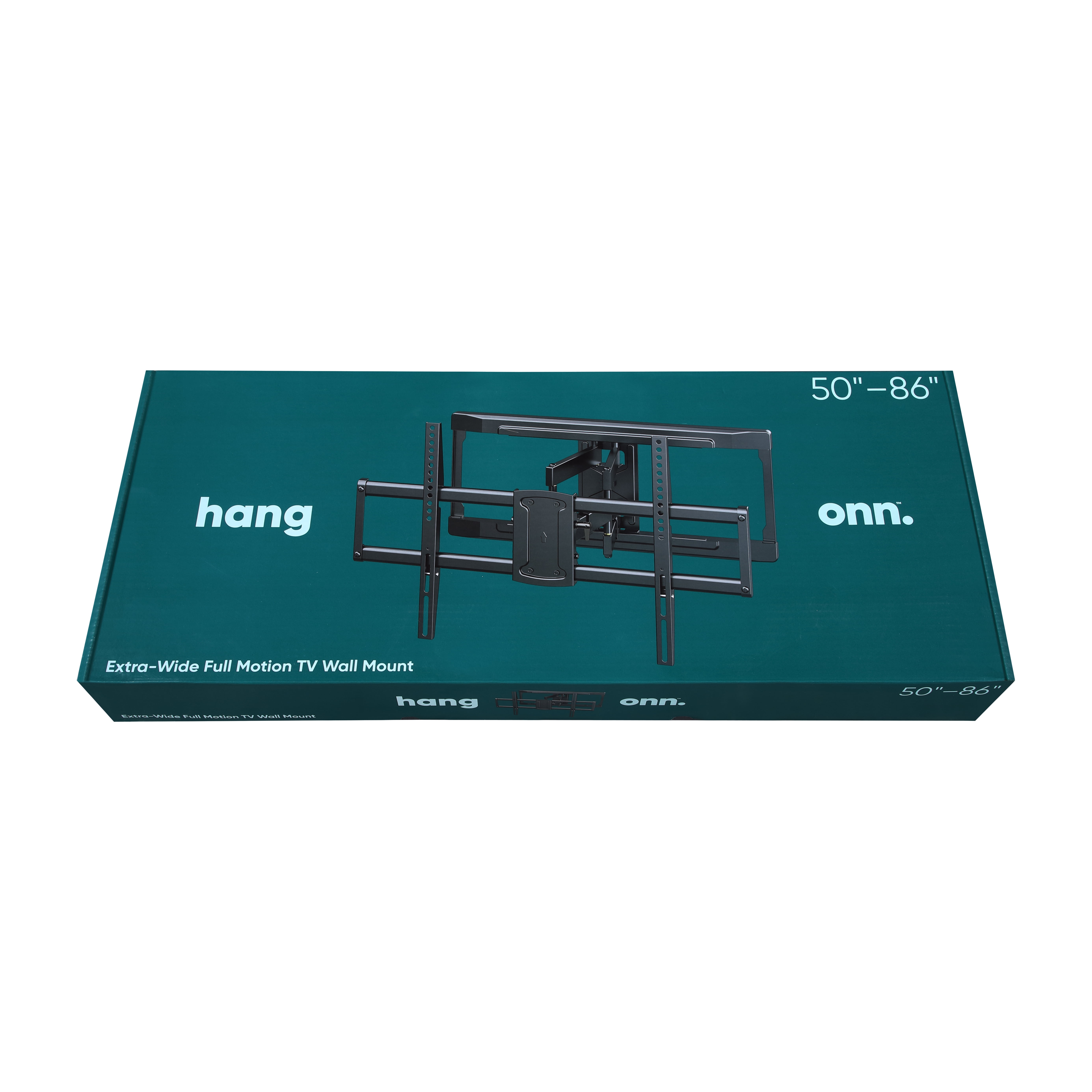 onn. Full Motion TV Wall Mount for 50 to 86 TVs, up to 15