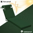 thumbnail image 4 of Outdoor Lounge Chair Cushions, 72×21×3in High-Density Foam Chair Cushion with Ties and Pillow, Anti-fading Patio Chaise Lounge Cushions for Pool & Beach（1pc, Dark green）, 4 of 6