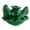 thumbnail image 4 of 7.9x7.5 Inch Easter Chicken Shaped Devil Egg Platter and Appetizer Tray, Reusable Green Plastic Egg Display Rack for Holiday Parties, Dining Table Centerpiece, and Easter Gift, 4 of 9