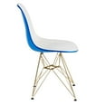 thumbnail image 3 of HomeStock Mediterranean Mingle Molded 2-Tone Eiffel Side Chair with Gold Base, 3 of 10
