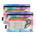 thumbnail image 2 of ALAZA 2 Pack Pencil Pouch Rainbow Tie-dye Pencil Case for 3 Ring Binder Clear Window Pencil Bag Organizers, 2 of 6