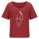 thumbnail image 4 of Blusa casual para mujer Cuello redondo Estampado animal Camiseta de manga corta Camisa suelta para mujer Pompotops  hfajkhk138705, 4 of 5