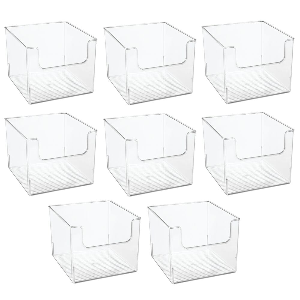 mDesign Open Front Plastic Storage Bin for Cube Furniture, 10" W, 8